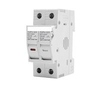 1P 2P DC Fuse Holder 10 * 38mm High Voltage Solar PV 1100V TOPV-30 Base Photovoltaic System Protection Protector gpV NWPNLXEA(2P With LED)
