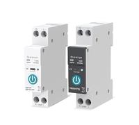 1P 63A, Rail DIN Pour Maison Intelligente, Télécommande Sans Fil, Interrupteur Intelligent Blanc, Sans Mesure Composants électriques(ZigBee 16A,Black with metering)