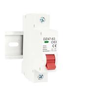 1P AC MCB DZ47-63 C Type 230/400V~ 50HZ/60HZ Mini Circuit Breaker 3A 6A 10A 16A 20A 25A 32A 40A 50A 63A Mounting 35mm Din Rail(1P 10A)