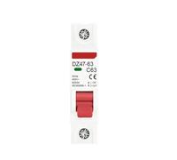 1P AC MCB DZ47-63 C Type 230/400V~ 50HZ/60HZ Mini Circuit Breaker 3A 6A 10A 16A 20A 25A 32A 40A 50A 63A Mounting 35mm Din Rail(1P 63A)