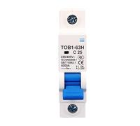 1P AC MCB TOB1-63 C type 230/400V~ 50HZ/60HZ Mini Circuit breaker 3A 6A 10A 16A 20A 25A 32A 40A 50A 63A(1P 10A)