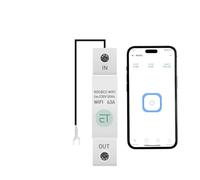 1P Din Rail Circuit Breaker Smart Meter Power Consumption kWh Meter Switch Relay Voltmeter for Smart Home EKFBQBGW