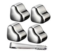 1p Safe Stones - Cube refroidissant en acier inoxydable - Pierres glacées réutilisables - Cubes de boisson en métal - Pierre de refroidissement pour cocktail, fête, pique-nique, camping, piscine, vie