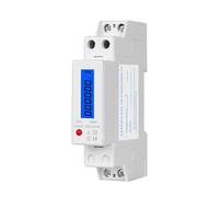 1P Single Phase Digital Wattmeter Power Consumption Analog Meter kWh AC 230V 50Hz 60Hz 60A Rail Type Watt-hour Meter LCD MQXFCZUX(Digital backLight)