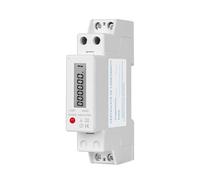 1P Single Phase Digital Wattmeter Power Consumption Analog Meter kWh AC 230V 50Hz 60Hz 60A Rail Type Watt-hour Meter LCD MQXFCZUX(Digital)