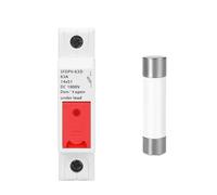 1P Support de fusible CC pour solaire 10 x 38 mm PV 1000 V 6 A 15 A 32 A Base Protection contre les courts-circuits pour système photovoltaïque gpV (10 A, bleu)
