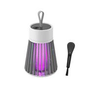 (1pack,Grey)Foldable Electric Mosquito Killer Fly Swatter Trap USB Rechargeable Mosquito Racket Insect Killer with UV Light Bug Zapper
