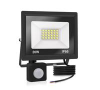 1PACK - Projecteur LED détecteur de mouvement 20W, 2000LM Blanc Chaud (3000K) Imperméable IP66 pour sécurité, garage, couloir