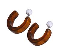 1pair Boucles d'oreilles en résine vintage Femmes Elegant Dark Coffee Bijoux ethnique Jielry Daily Wear Occasions Facile à assortir avec des tenues GRAND cadeau pour les Ornements de vos proches