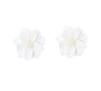 1pair déclaration de fleur sterling goutte d'oreille perle boucle florale petite fraîcheur à la mode de mode Miss White Wild