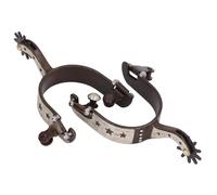 1Pair Delicate Vintage Brown Horse Spurs Iron Horse Spurs with Star Pattern Outdoor Garden Spurs