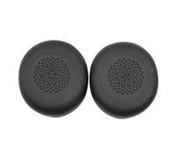 1Pair Leather Soft Ear Pad Cushions Covers for Evolve2 75 Headphones Sponges Earmuffs Headsets Sleeve Protein Pads(Black)