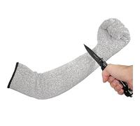 1pair Level 5 HPPE Cut Resistant Arm Sleeve Breathable Skin-friendly Food Grade Material Cut-Resistant For Outdoor Work,Protection Maximale(45cm)
