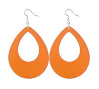 1pair Neons Boucles D'oreilles Femmes En Plastique Vert Rouge