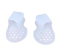 1pair Petit Orteil Correcteur Gel De Silicone Toe Bunion Garde Soins Des Pieds Finger Toe Separator Hallux Valgus Toe Avec Des Trous Blancs Separators