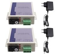 1Pair SC RS485 Bidirectional Data Optical Media Converter RS485 Communication Equipment Fiber Transceiver EU Plug