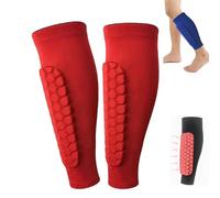 1Pair Shin Guards Soccer Kids, Soccer Shin Guards Adult Youth, Espinilleras De Futbol Para Hombres, Shin Pads Cover for Sports (Red,S)