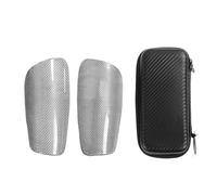 1Pair Soccer Shin Guard Carbon Fiber Shin Pads with Storage Bag Light Weight Protective Soccer Equipment for Kids Football Games (M)