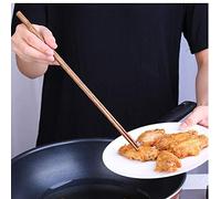 1pair Super Longues Baguettes De Baguettes en Bois Cuire des Nouilles Frites Frites Chaude Chaude Style Chinois Restaurant Bâtonnets De Cuisine