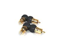 1Paire (2Pcs) Viablue XS Adaptateur Cinch RCA 90° XL