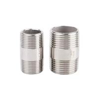 1PC 1-1/4" Thickened double-ended external wire 304 stainless steel high pressure welding external wire height 100mm YZWRWRMKTB