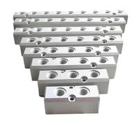 1PC 1/2" BSPP In 1/4" BSPP Out 3 Ways 5 Ports 30x30mm Pneumatic Aluminum Manifold Block Splitter Air Gas Water Oil PIUHRKLEVD