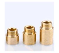 1pc 1/2" Copper Pipe Fittings Female And Male Thread Extension Joint Water Pipe Fittings Extended Butt Joint(1l2 x 15mm)