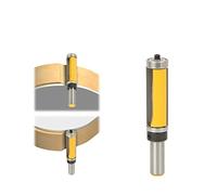 1Pc 1/2" Shank Template/Trim Router Bit, With 2" Long Routing Cutters. Features: Top & Bottom Ball Bearings Woodworking Tool