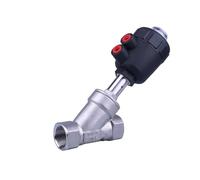 1pc 1/4"-2" BSPT Stainless Steel Pneumatic Angle Seat Valve,for Steam, Gas, Oil,Water-232 PSI Pressure Rating(C Normally Close,DN10-50mm)