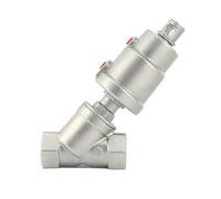 1pc 1/4"-2" BSPT Stainless Steel Pneumatic Angle Seat Valve,for Steam, Gas, Oil,Water-232 PSI Pressure Rating(A Normally Open,DN50-80mm)