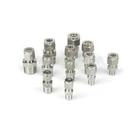 1PC 1/4" BSPT Male Fit Tube O/D 14mm 304 Stainless Steel Air Compression Union Fitting YZWRWRMKTB