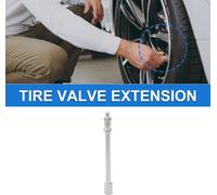 1Pc 100Mm Pneu Valve Rallonge Universel Nickelé Plaqué 180 Degrés Pneu Valve Potence Rallonge Pour Voiture Moto Vr Camion Vélo