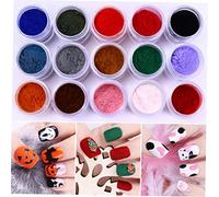 1pc 10ml femmes Velvet Flocage Poudre Nail Art Outils de manucure vernis à ongles couleur aléatoire