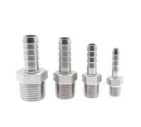 1PC 10mm Hose Barb 1/2" BSP Male Thread 304 Stainless Steel High Pressure Pipe Fitting