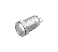 1PC 10mm Metal Button Switch Power Push Button Flat/High Head Type 2A/36VDC Self-Locking/Reset 3pin Soldering IP65 NWPNLXEA(Flat head,Self-Reset)