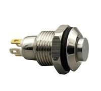 1pc 10mm with LED Indicator Self-reset Momentary Self-locking Latching Metal Push Button Switch 4pins High Head 3v5v12v24v220v NWPNLXEA(Red,SELF-RESET MOMENTARY_3-36V UNIVERSAL VOLT)