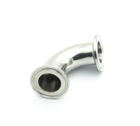 1pc 12.7mm 19mm 25mm 32mm 38mm 45mm 51mm 57mm 76mm 89mm 304 Stainless Steel Ferrule Elbow Pipe Fitting Fit Tri Clamp(102mm Ferrule OD 119) Plumbing Fittings