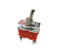 1PC 1221S 4 Screw 12mm 15A 250VAC ON OFF DPST Double Pole Single Throw Self-locking Power Toggle Switch