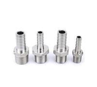 1pc 12mm Hose Barb M20x1.5 Male Thread Stainless Steel High Pressure Pipe Fitting