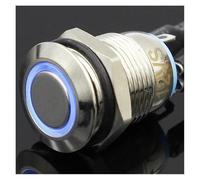 1PC 12MM with LED 3V 5V 12V 24V 220V Metal Button Switch Momentary push button auto reset illuminated NWPNLXEA(Blau,5V)