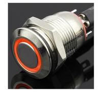 1PC 12MM with LED 3V 5V 12V 24V 220V Metal Button Switch Momentary push button auto reset illuminated NWPNLXEA(Rot,220V)