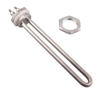 1pc 12v élément chauffant DC résistance solaire U forme DN25 électrique Immersion eau élément tubulaire chaudière chauffage 100w 150w 200w(With locknut,150w)