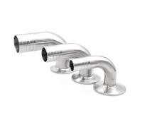 1PC 14mm External thread 1.5" Tri Clamp 90 Degree Elbow 304 Stainless Steel Pipe Fitting