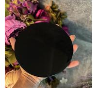 1pc 15-16cm Obsidian polishing mirror black quartz crystal High-end decoration Gemstone Stone