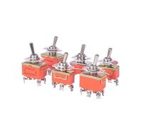 1pc 15A 250V SPST 2 4 6 Terminal ON OFF Toggle Switch Self-locking cap NWPNLXEA(E-TEN1021,One Size)