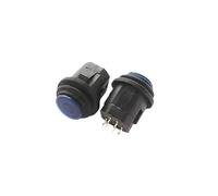 1pc 16MM PB-1605AD blue with locking push-button switch with 3V light round head