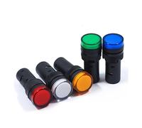 1pc 16mm signal led Indicator light blue green red white yellow lamp 12V 24V 220V LED light Signal Lamp NWPNLXEA(Green LED,24V)