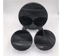 1pc 18cm high polished obsidian coaster carvings black round crystal mirror plate for home decoration Gemstone Stone