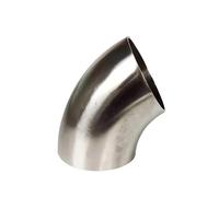 1PC 19/25/32/34/38/45/51/57/60/63/76mm 304 soudure sanitaire en acier inoxydable raccord de tuyau coudé à 30/60 degrés(60 Degree,63mm x 2mm)