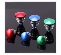 1PC 19mm Red Mushroom Head Metal Push Button Switch Self-Reset Screw Feet Stainless Steel Momentary Buttons